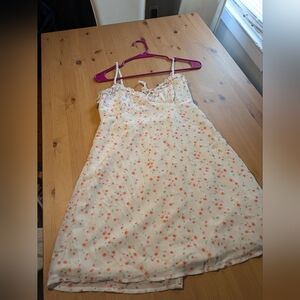 Wild Fable Cream and Orange Chemise with Floral Print
